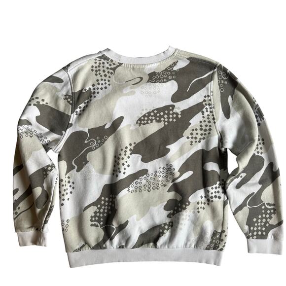 Nike Kids Club Fleece Camo Sweatshirt XL Tan Gray Pullover - Picture 3 of 7